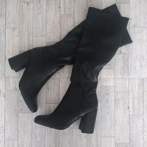 Madden Girl Black Tall Knee High Boots Size 7.5